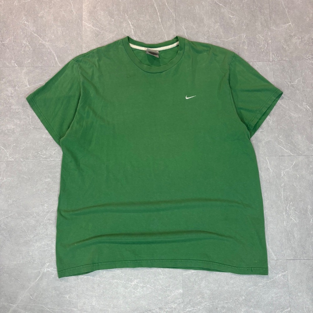 Nike‎ Mens XL Green Short Sleeve Swoosh Logo Crew Neck T-Shirt Sportswear Tee